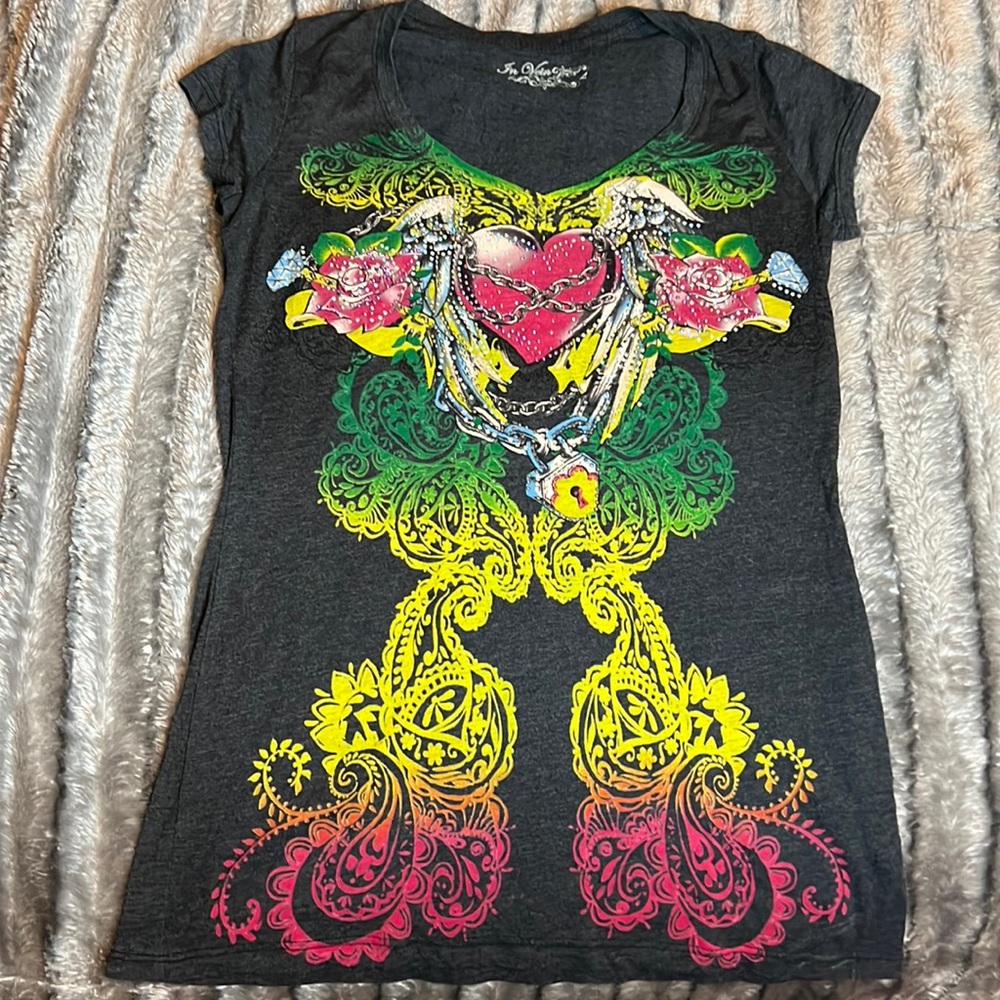 Y2K In Vein embellished T-shirt